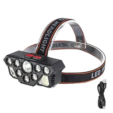 Lanterna De Cabeça Gold Sports Holofote Pro Recarregável 4 Model Bateria de Lítio A Prova Água