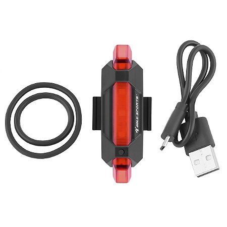 Lanterna traseira de BiKe Gold Sports Led Clear Vision 4 Modos de Funções Cabo usb Recarregável