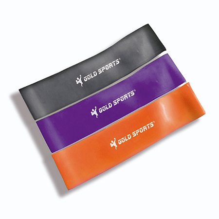 Kit Mini Faixa Elástica Gold Sports Pro Tamanho:Único;Cor:Laranja;Gênero:Unissex