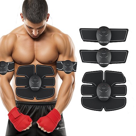 Cinto Tonificador Gold Sports Estimulador Elétrica Muscular Abdômen Braços e Pernas