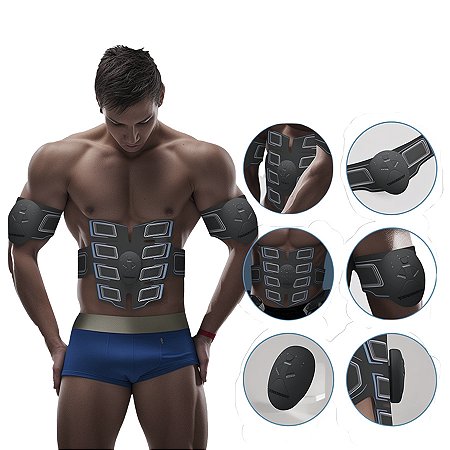 Aparelho Gold Sports Total Shape Power Pro Estimulador Elétrica Muscular Abdômen Braços e Pernas