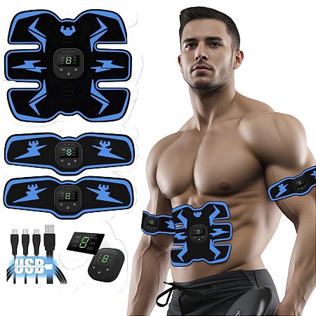 Tonificador Gold Sports Total Shape Turbo Usb Estimulador Elétrica Muscular Abdômen Braços Pernas