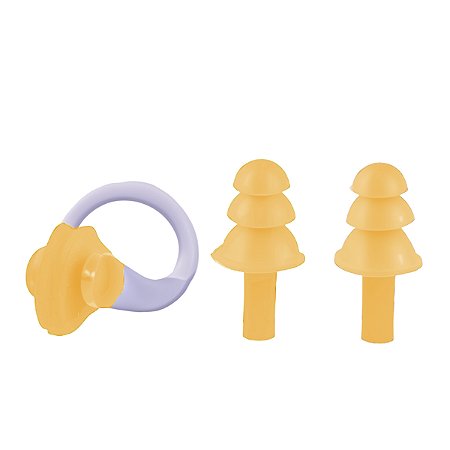 Kit Protetor De Ouvido Nasal E Anatômico Gold Sports