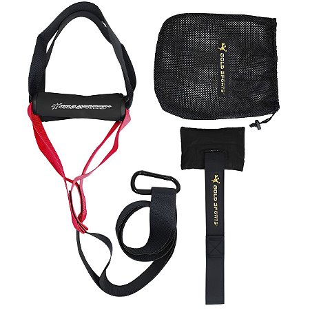 Fita De Resistência e Treinamento Suspenso Trx Gold Sports Powrer Adulto - 150 Kgs