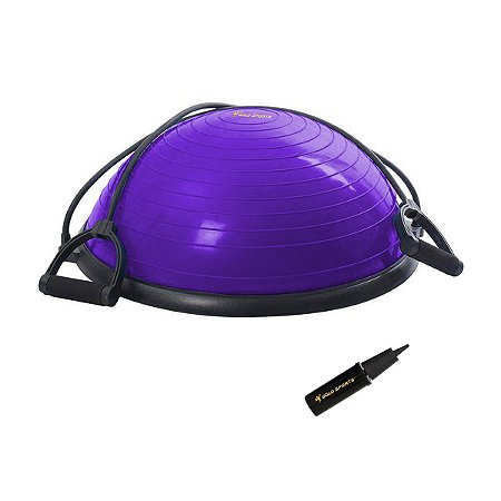Meia bola bosu Gold Sports Power com bomba e alças