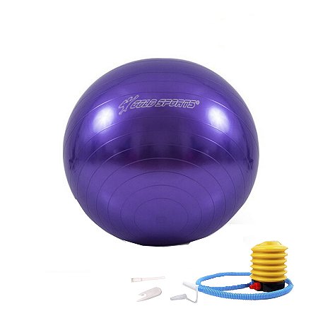 Bola de Ginástica Gold Sports Pro 45 cm Com Bomba de Encher Anti Explosão