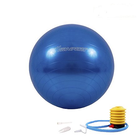 Bola Suiça Pilates Yoga Advance 75cm Com Bomba de Encher Gold Sports