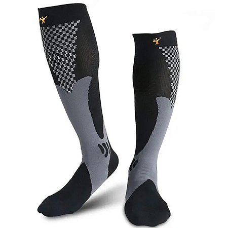 Meia Esportiva Gold Sports Futebol Confort Longa 3/4  Anti - Derrapante Adulto