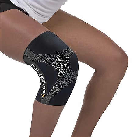 Joelheira  Elástica Gold Sports de Compressão com Suporte Lateral