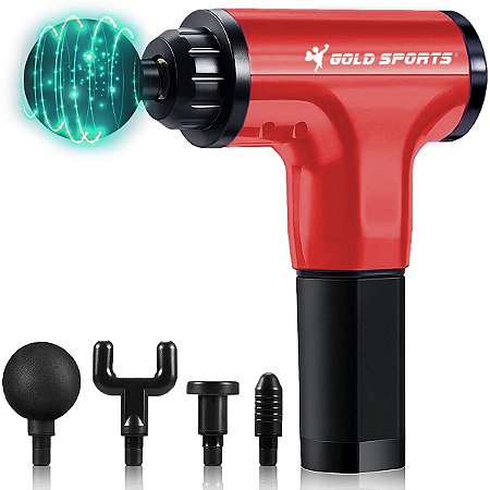 Aparelho Massageador Muscular Elétrico Pistola Gold Sports Power Corporal Relaxante FiT