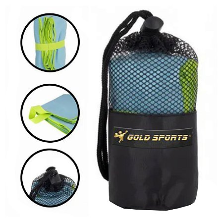 Toalha de Microfibra Gold Sports Alta Absorção Travel Big  - 130x80cm