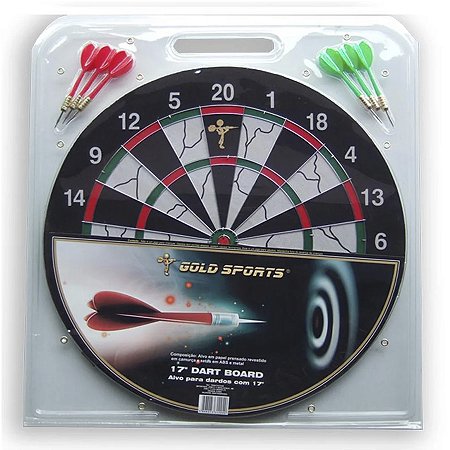 Jogo Dardo Gold Sports 17" Pro c/6 setas 6 gms