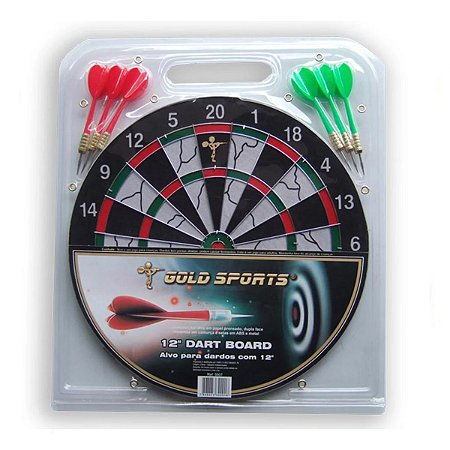 Jogo dardo Gold Sports 12" com 06 setas 08