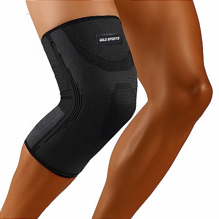 Joelheira De Compressão Gold Sports Elástica Estabilidade e Fortalecimento