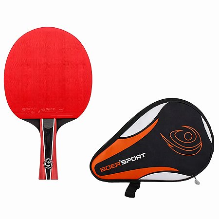 Kit Tênis Mesa Boer 4.0 Series Carbon 1 Raq 4 Estrelas