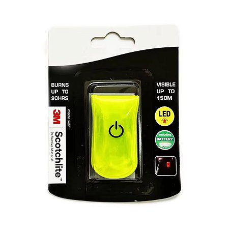 Clipe Led Esportivo Magnético Gold Sports Salzmann – Feito com 3M Scotchlite