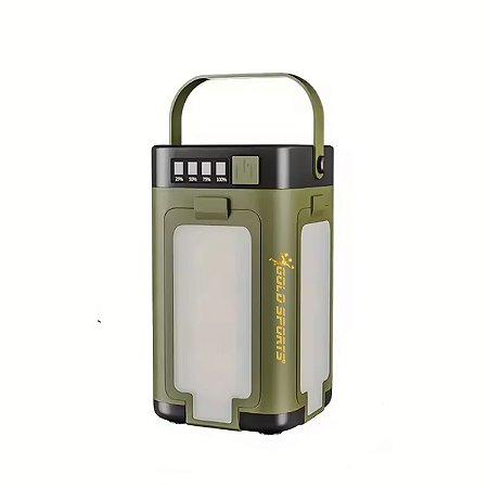 Lanterna Gold Sports Eco Led Portátil Tenda Camping SolaR 4 Led Recarregável e Dobrável