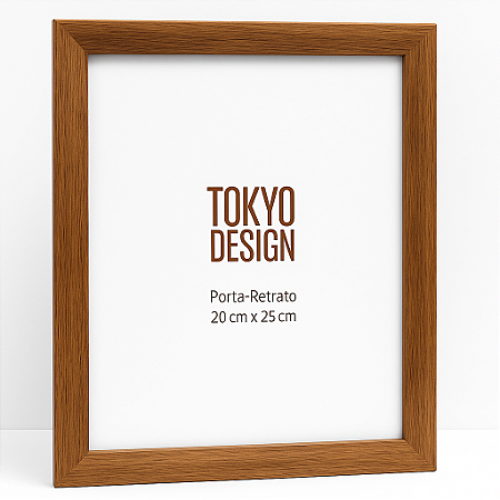Porta Retrato Amadeirado Tokyo Design Moldura MDF 20x25cm