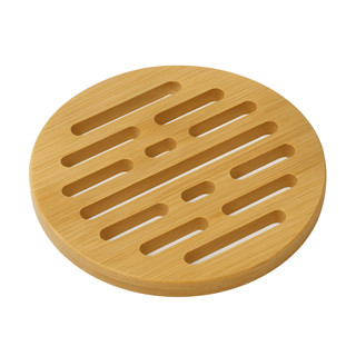 Descanso de Panela Bambu Porta Panela 19cm C/ Frase