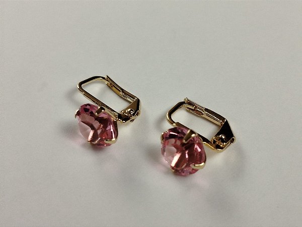 Brinco Delicado Dourado Ametista Radiante