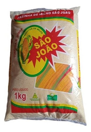 Farinha Torrada De Fubá Mimoso De Milho São João, Pacote De um kg.