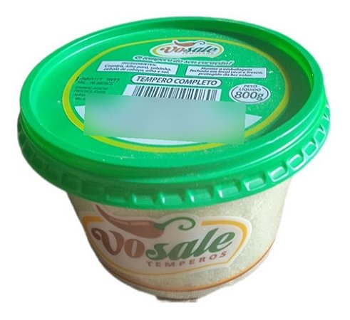 Pote De Tempero Natural Sal E Alho Completo Vosale 800g.