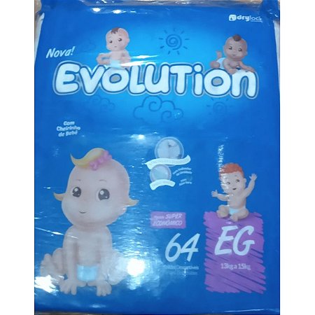 pacote de fraldas com 64 unidades EG Evolution