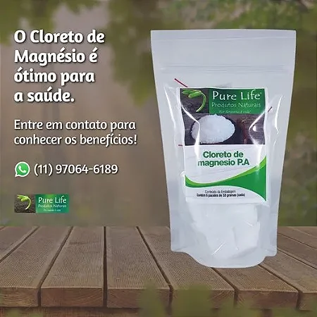 Cloreto de Magnésio P.A - Embalagem com Seis Sachês de 33g Cada