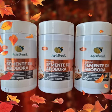 Pílula do Homem - Óleo de Sementes de Abóbora - KIT COM 3 FRASCOS