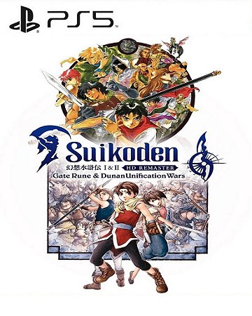 Suikoden 1 e 2 HD Remaster Gate Rune and Dunan Unification Wars Jogo para PS5