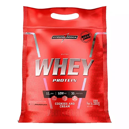 Whey Hipercalórico 100% Pure Pouch 900g Cookies - Integralmédica