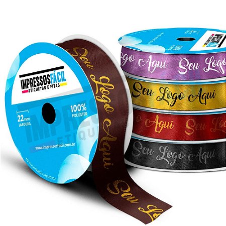 Fita Cetim Personalizada 22mm - 10 Metros