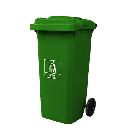 Coletora Plástica c/ Rodas – 120l – Verde– Mod. Europeu – Nobre
