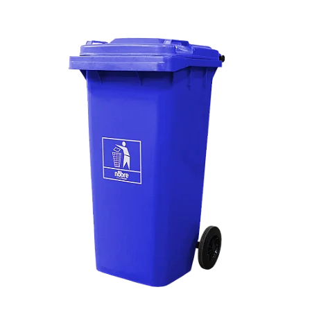 Coletora Plástica c/ Rodas – 120l – Azul – Mod. Europeu – Nobre