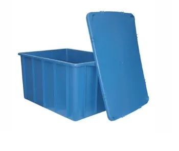 Caixa Organizadora 61 litros Com Tampa Azul
