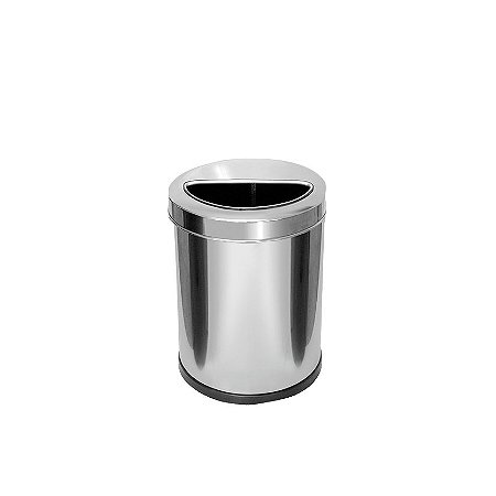 Lixeira em Aço Inox com Aro Meia Lua 13,5 Litros Binnox
