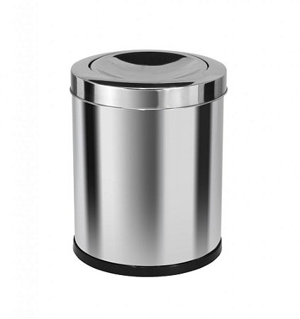 Lixeira em Aço Inox com Aro Basculante 13 Litros Binnox