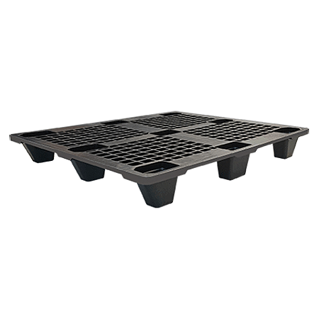 Eco Pallet de Plástico Vazado – 100 x 120 cm - Preto
