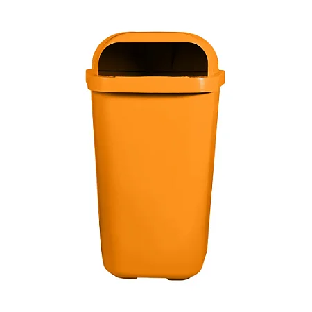Lixeira Individual Coleta Seletiva Com Suporte Plástico Laranja 50L