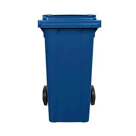 Contêiner de Lixo ou Lixeira Com Rodas 120 Litros Azul