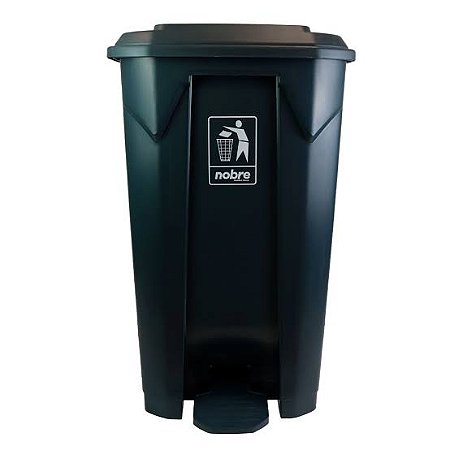 Lixeira Plástica com Pedal 100 Litros Cinza – Nobre