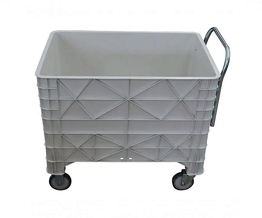 Caixa Plástica 372 Litros Com Puxador Frontal Branca Sem Tampa