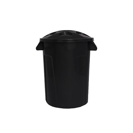 Cesto de Lixo 100 Litros Com Tampa Preto