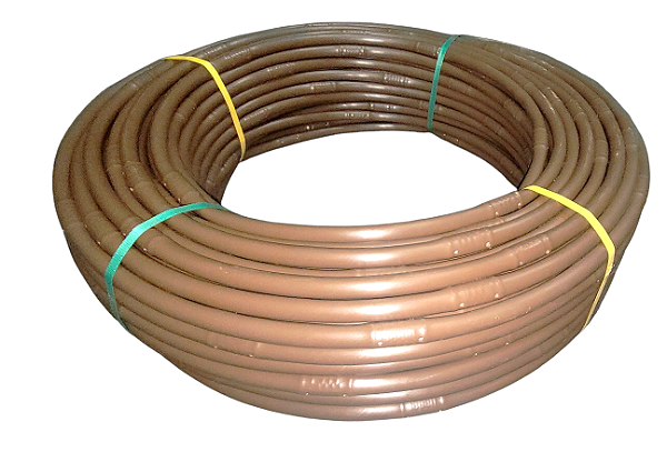 TUBO GOTEJADOR BOB DRIP MARROM 16MM - 40MIL - 2.3lts/h espaçamento 30cm 100 metros