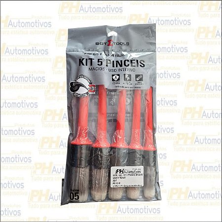 Kit 5 Pincéis Automotivos Uso interno