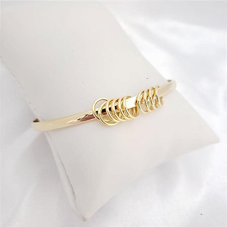 BRACELETE ARGOLA LISA BANHADA A OURO (03010339)