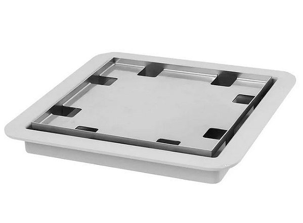 Ralo Linear Elleve Square Tampa Oculta 15x15cm