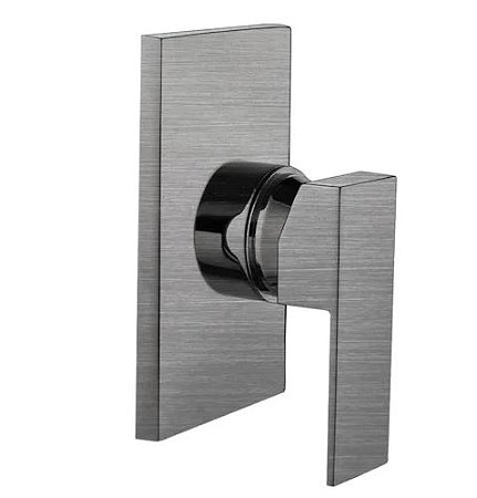Acabamento Misturador Monocomando Chuveiro, Banheira e Ducha Higiênica Square Rubinettos - Escovado