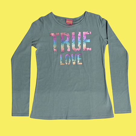 Blusa juvenil meia estação manga longa - Tamanho 16