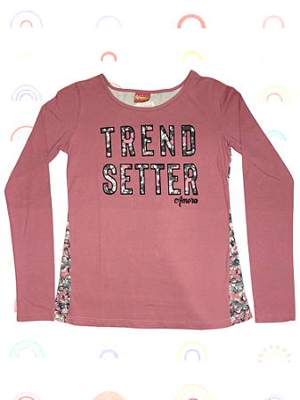 Blusa juvenil meia estação manga longa - Tamanho 16